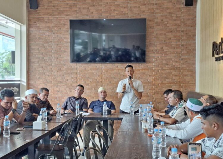 Konferensi pers deklarasi kemenangan Paslon Bupati dan Wakil Bupati Aceh Utara Ismail A Jalil (Ayah Wa) dan Tarmizi (Panyang) dalam Pilkada 2024 di Lhoksukon
