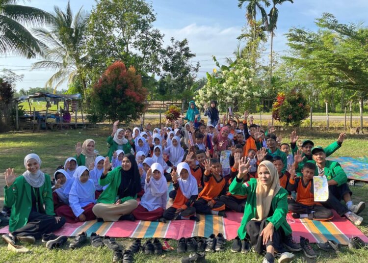 Kelompok 86 KKN Unimal Sosialisasi Kesehatan Mental di SD Negeri 11 Samudera. Foto: For Infoacehutara.com