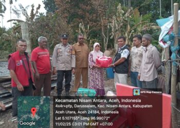 Pemkab Aceh Utara Salurkan Bantuan kepada Korban Kebakaran di Nisam dan Nisam Antara