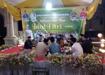 Warga Meunasah Blang Lhoksukon Meriahkan Idulfitri 1446 H dengan Takbir Lebaran