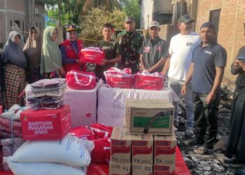 Pemkab Aceh Utara Salurkan Bantuan kepada Korban Kebakaran di Syamtalira Bayu