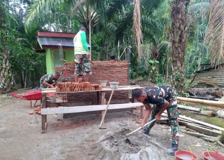 Satgas TMMD Kodim 0103/Aceh Utara Bangun Bak Penampungan Air dan Pipanisasi di Pase Sentosa