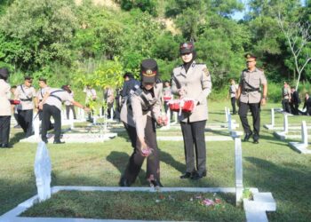 Polres Aceh Utara dan Lhokseumawe Gelar Ziarah Bersama di Taman Makam Pahlawan