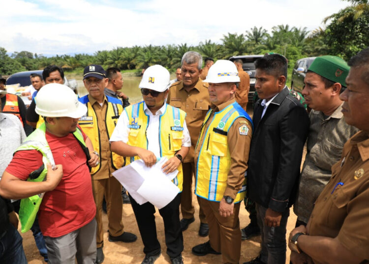 Bendungan Krueng Pase di Desa Leubok Tuwe, Kecamatan Meurah Mulia, Aceh Utara