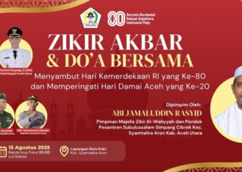 Masyarakat Syamtalira Aron menggelar Zikir Akbar