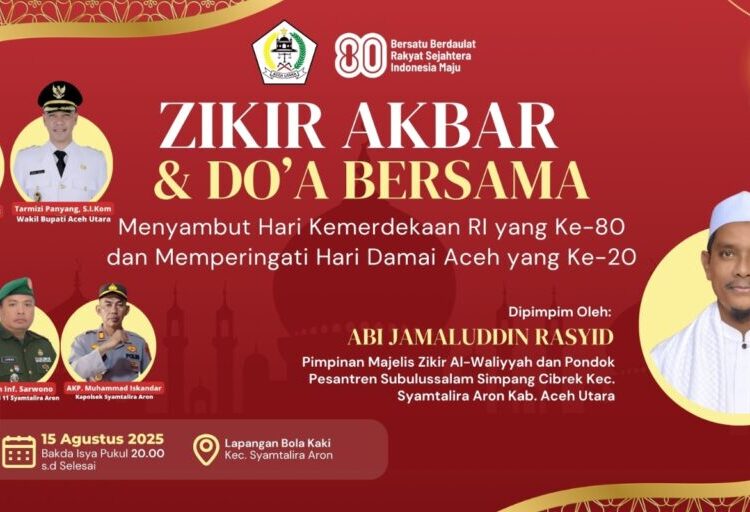Masyarakat Syamtalira Aron menggelar Zikir Akbar
