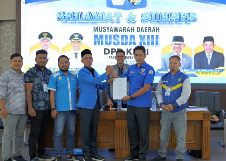 Muhammad Rizal, S.E., terpilih sebagai Ketua DPD KNPI Aceh Utara periode 2025–2028 dalam Musda XIII yang digelar di Aula Setdakab Aceh Utara