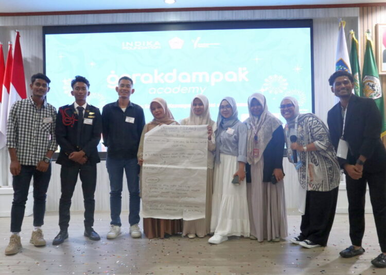 Kegiatan Mini Bootcamp Gerak Dampak Academy 2025 yang diselenggarakan oleh Yayasan Solidaritas Aksi Peduli (YSAP) Foundation bekerja sama dengan Indika Foundation di Aula Kantor Walikota Lhokseumawe