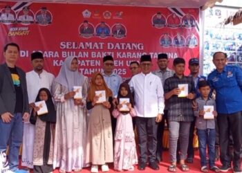 Acara Puncak/Penutupan Bulan Bakti Karang Taruna (BBKT) Tingkat Kabupaten Aceh Utara Tahun 2025 di Dayah Raudhatul Huda, Gampong Matang Cibrek, Kecamatan Tanah Luas