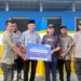 Plt Sekda Aceh Utara Jamaluddin (tengah) meresmikan 52 unit Hunian Sementara (Huntara) di Kecamatan Langkahan