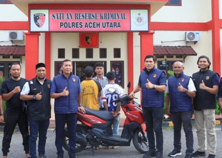 Tim Opsnal Satreskrim Polres Aceh Utara berhasil menangkap pelaku curanmor dalam waktu kurang dari 12 jam setelah laporan diterima