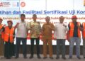 Wakil Bupati Aceh Utara Tarmizi saat membuka pelatihan keselamatan konstruksi jenjang 6 bagi tenaga kerja terampil di Politeknik Negeri Lhokseumawe