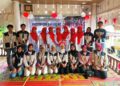Mahasiswa KKN-PPM Kelompok 9 Universitas Malikussaleh (Unimal) membantu pelaksanaan pemeriksaan kesehatan warga dalam pelayanan Posyandu Integrasi Layanan Primer (ILP) di Gampong Teungoh, Kecamatan Nisam, Aceh Utara