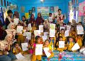 Tawa dan antusiasme anak-anak PAUD Cahaya Permata Gampong Blang Dalam Geunteng saat mengikuti senam sehat dan mewarnai bersama mahasiswa KKN Kelompok 6 Universitas Malikussaleh