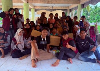 Keceriaan anak-anak Desa Panton Rayeuk II saat mengikuti perlombaan HUT ke-81 RI yang diadakan oleh Mahasiswa KKN Kelompok 38 Unimal