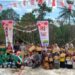 Antusiasme warga Desa Pulo Rayeuk, Aceh Utara, saat pembagian hadiah perlombaan HUT ke-81 RI yang digagas oleh Mahasiswa KKN Kelompok 55 Unimal