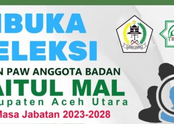 Pemkab Aceh Utara resmi membuka pendaftaran seleksi calon anggota Pengganti Antar Waktu (PAW) Badan Baitul Mal. Pendaftaran berlangsung pada 28 September–6 Oktober 2026