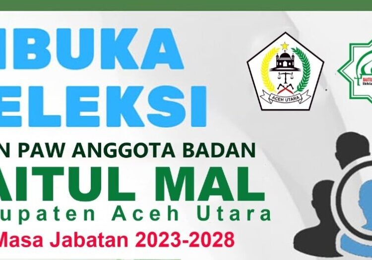 Pemkab Aceh Utara resmi membuka pendaftaran seleksi calon anggota Pengganti Antar Waktu (PAW) Badan Baitul Mal. Pendaftaran berlangsung pada 28 September–6 Oktober 2026